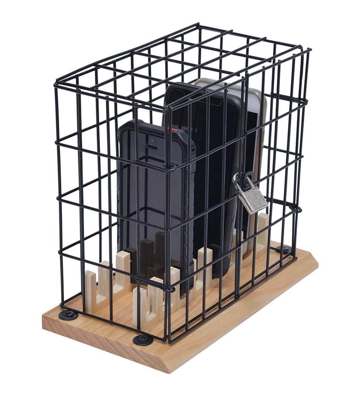 ouying1418 Mobile Prison Cell Lock Security Smart Phone Cage Storage Cage Tidy Toy