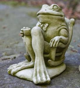 USA-Made Cast Stone Frog Garden Statues