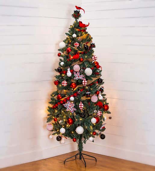Image of a Christmas Tree-In-A-Box Kit with Lights, Decorations and Storage Bag. Shop Trees & Ornaments