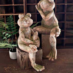 Frogs Figurines Yoga Decor, Mini Meditating Frogs Garden Sculpture Outdoor  For Porch Yard, Cute Frogs Yoga Statues Collectibles Indoor Decorations 