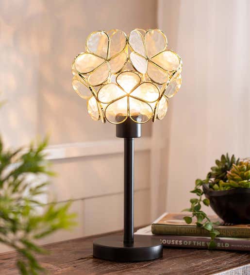 Image of Glass Clover Table Lamp