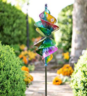 RTWAW Wind Spinner Outdoor Garden Decor Kinetic Wind Sculpture Metal Windmill for Outdoor Yard Patio Lawn Garden Decor 